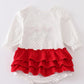 Red Christmas Tree Applique Girl Bubble Honeydew