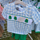Green Christmas Tree French Knot Boy Set Honeydew