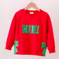 Red Christmas Mini Glitter Top Honeydew