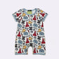 Toolbox Boy Print Romper Clover Cottage