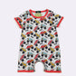 Monster Truck Mayhem Boy Print Romper Clover Cottage