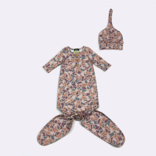 Newborn Baby Boy Gown Clover Cottage
