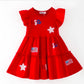 USA Sequin Red Dress Clover Cottage