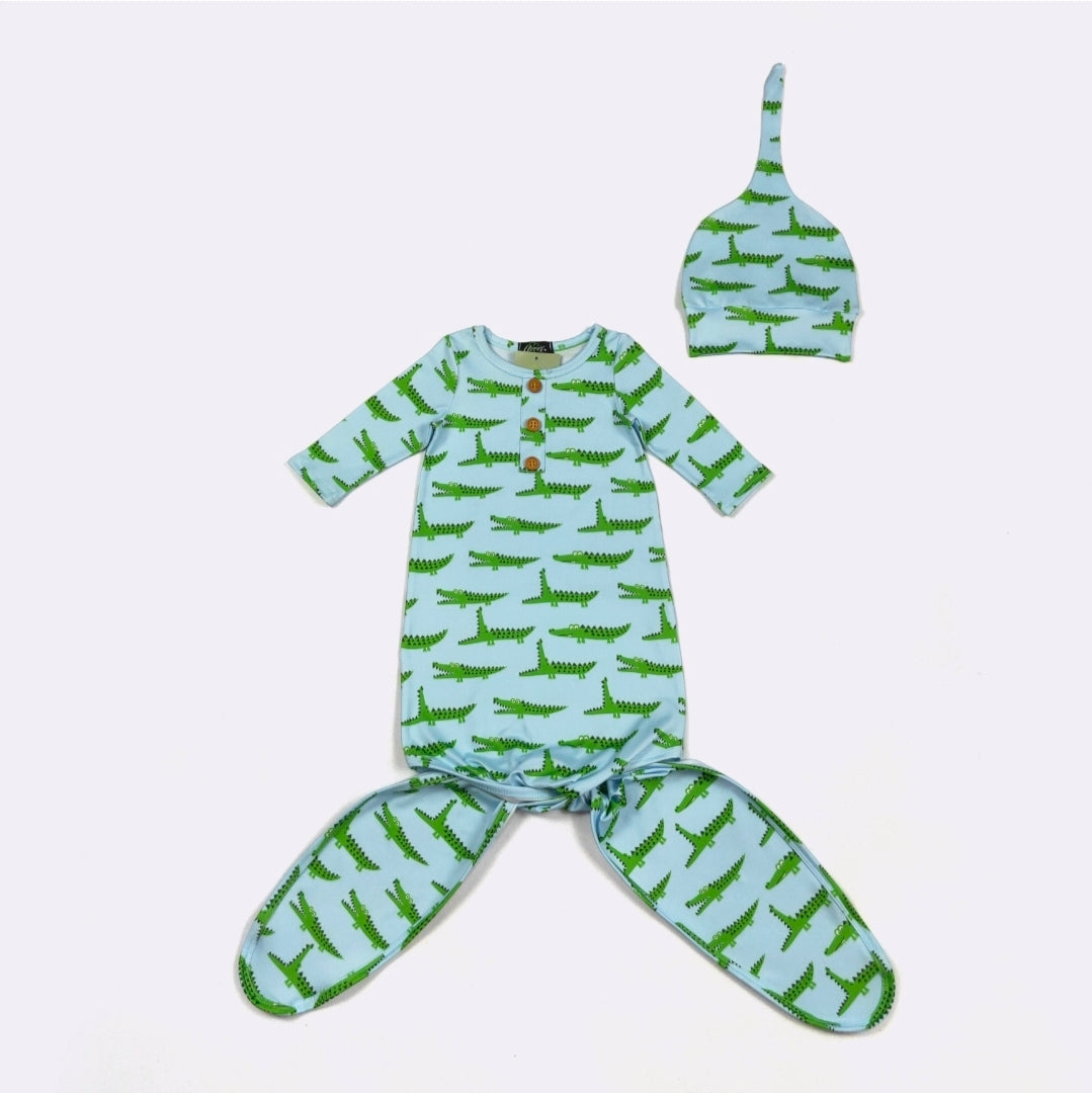 Newborn Baby Boy Gown Clover Cottage