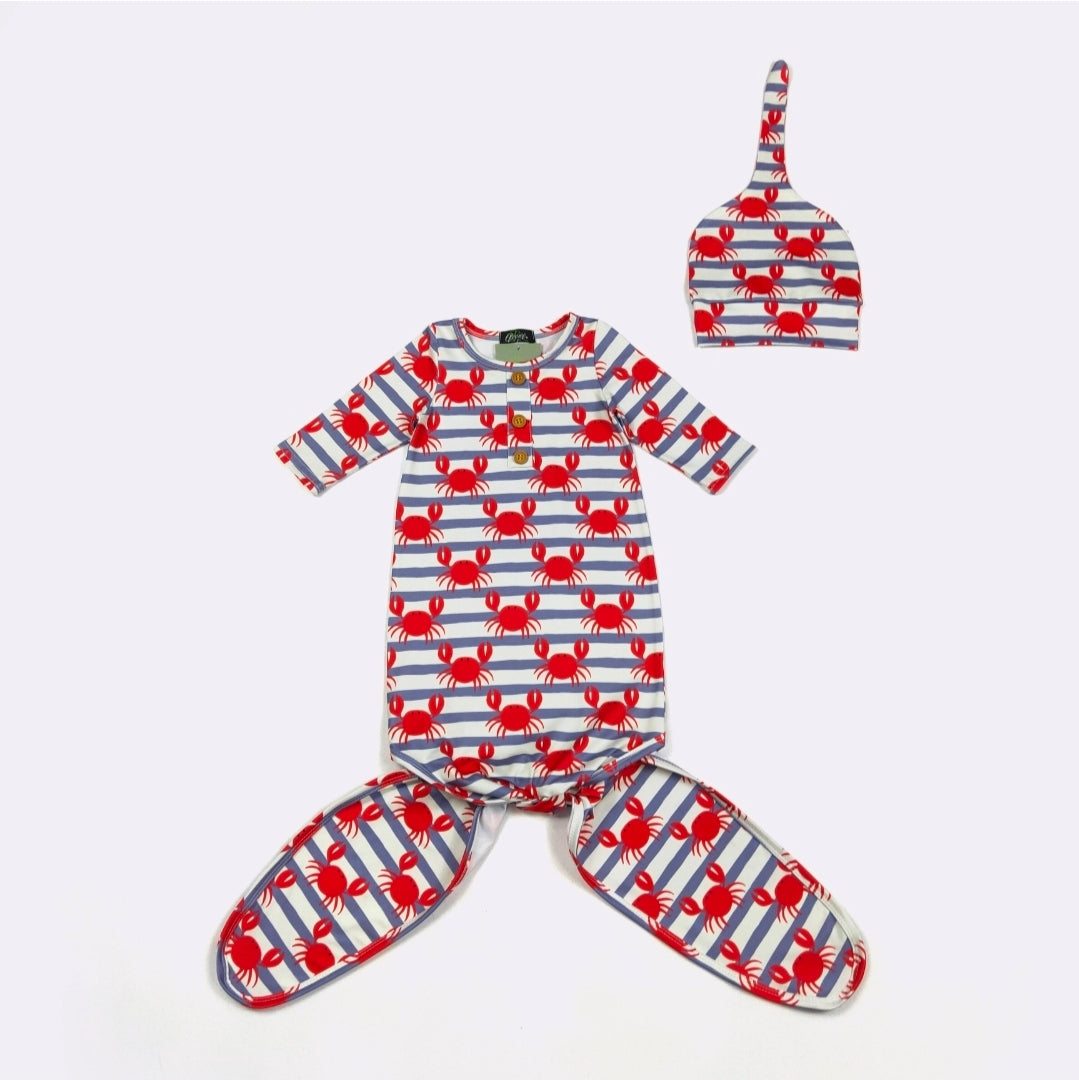 Newborn Baby Boy Gown Clover Cottage