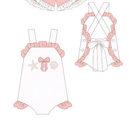 Seashell Coquette Collection Girl Romper Boyis