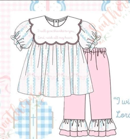 I Will Give Thanks to the Lord with All my Heart Embroidery Collection - eta September Sweet Haven Boutique