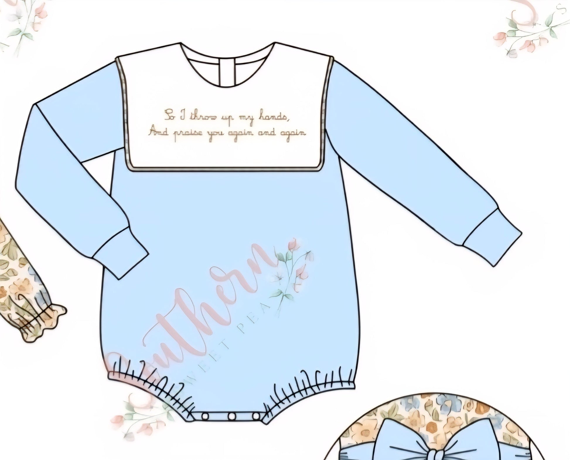 I Throw My Hands Up Hallelujah Embroidery Collection - eta September Sweet Haven Boutique