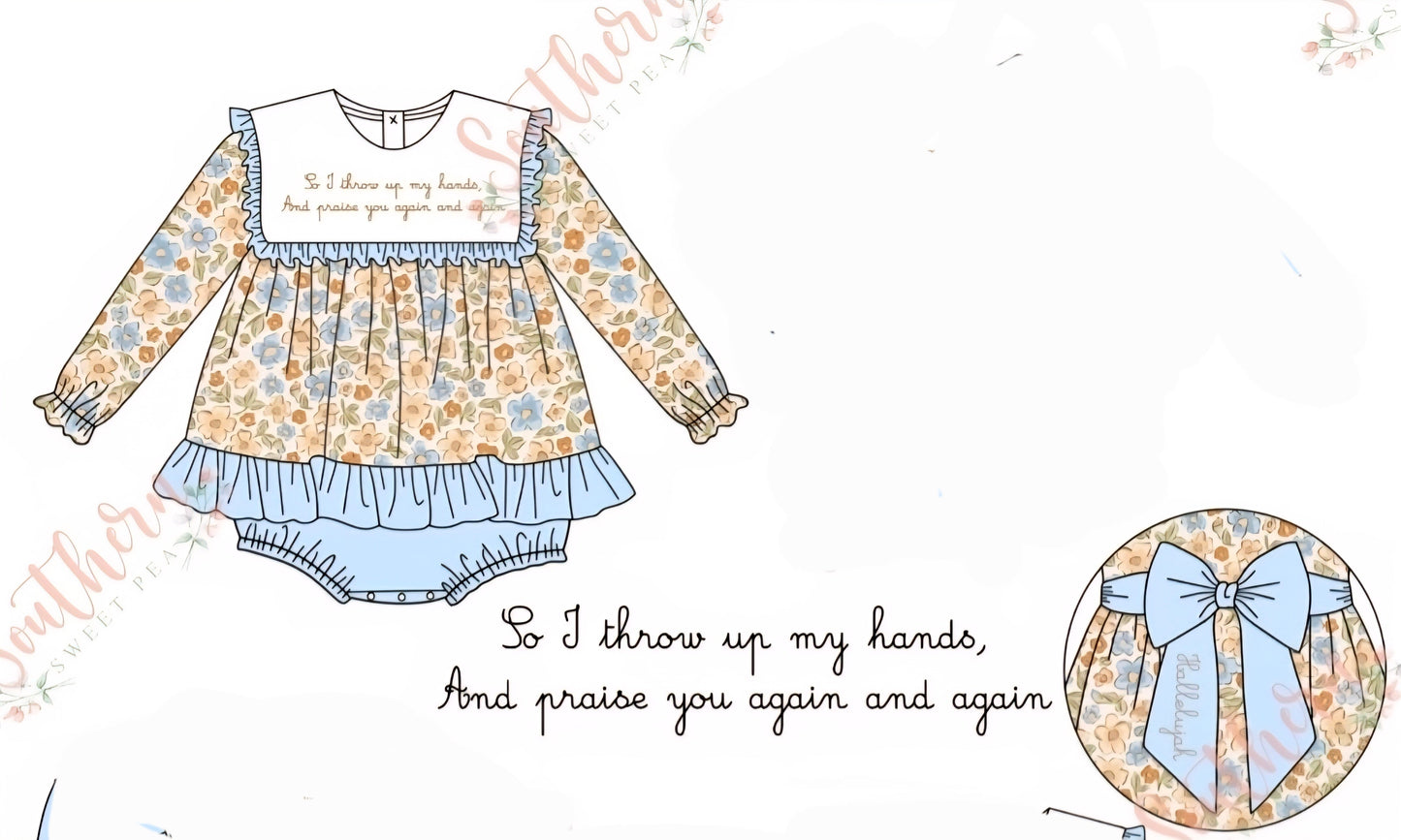 I Throw My Hands Up Hallelujah Embroidery Collection - eta September Sweet Haven Boutique