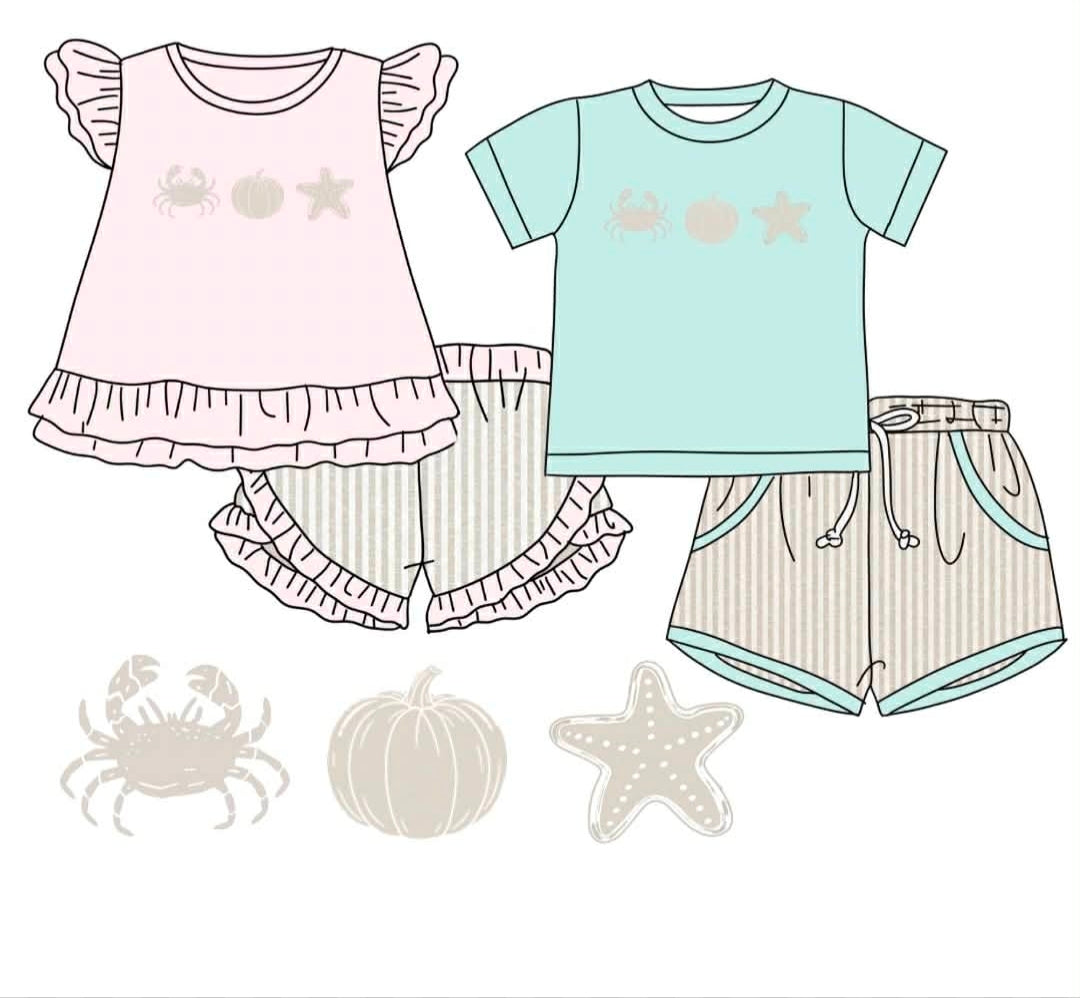 Coastal Fall SSP exclusive Boy Short Set Collection- Eta August Boyis