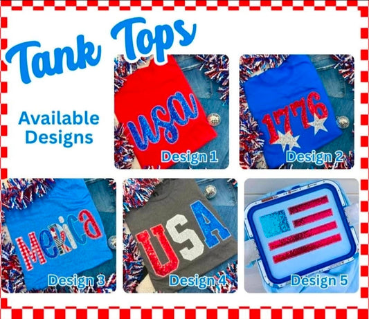 Merica USA sequin Shirt - Royal Blue Southern Trade Wholesale