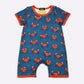 Pinchy Boy Print Romper Clover Cottage