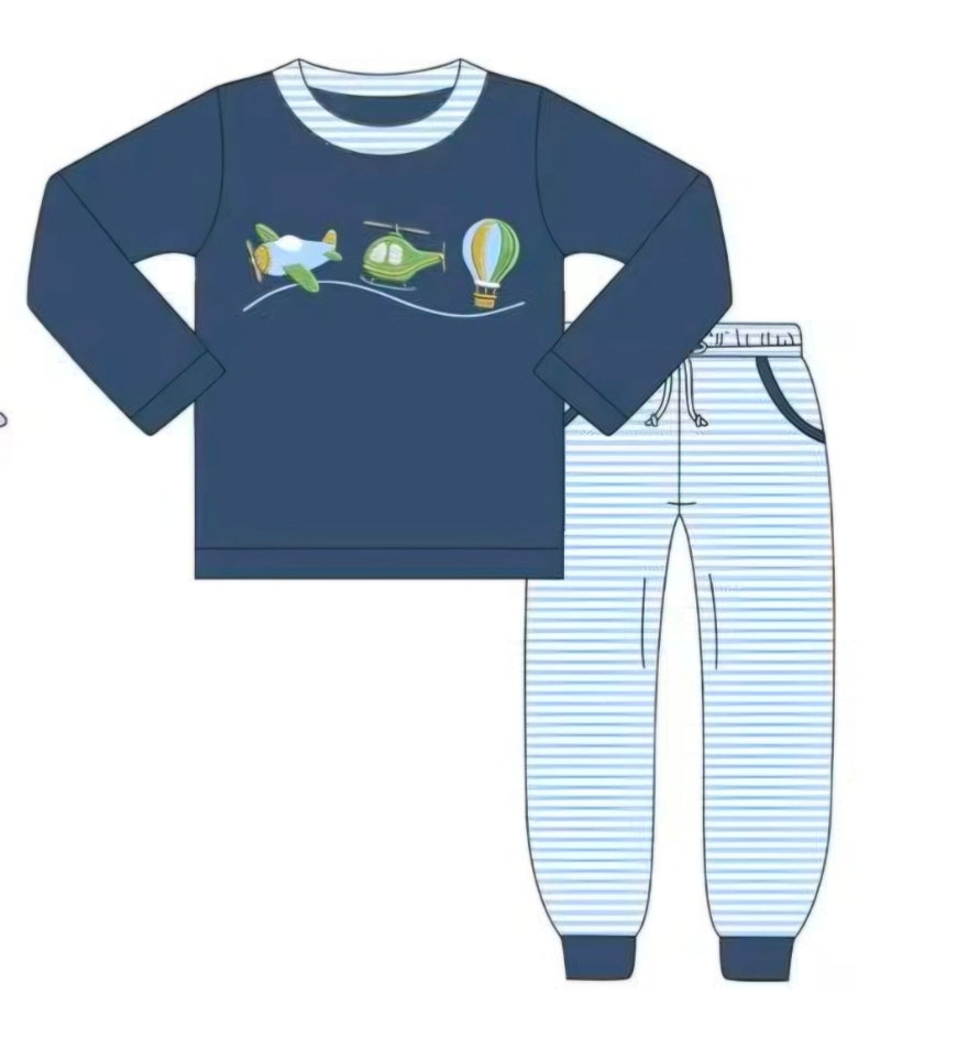 Blue Plane Helicopter Hot Air Balloon Collection - ETA December Boyis