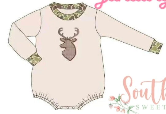 Tan Camo Deer Applique Collection - ETA January Boyis