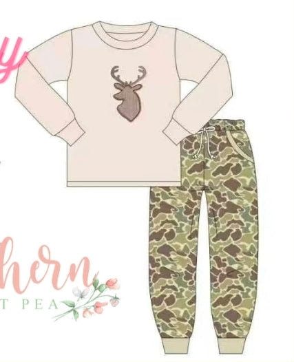 Tan Camo Deer Applique Collection - ETA January Boyis