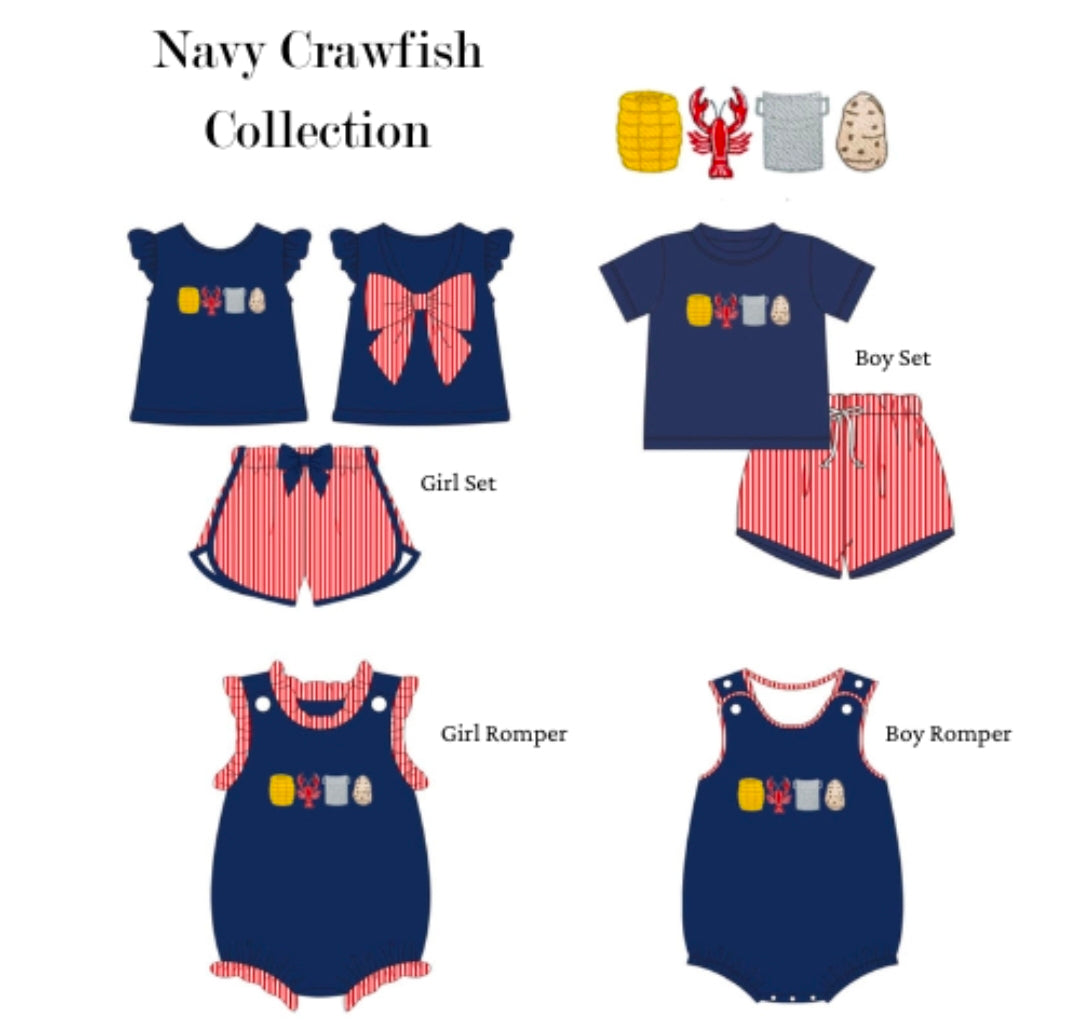 Navy Crawfish Boil Babe Collection - ETA January Boyis