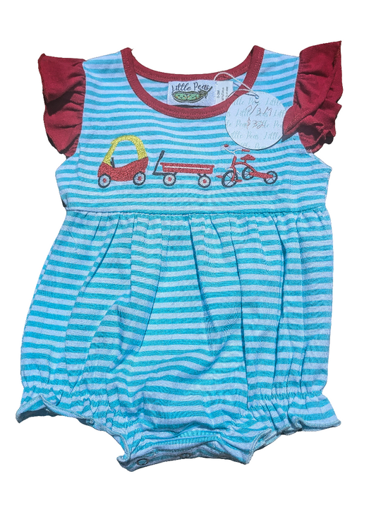 Little Red Wagon Girl Romper Boyis