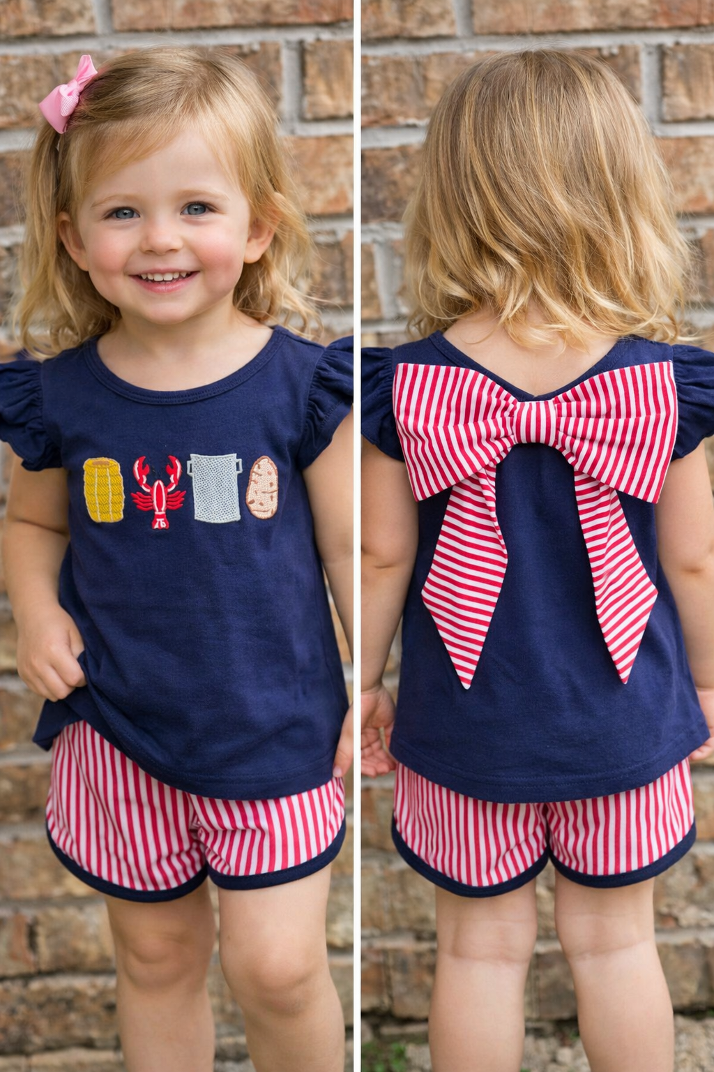 Navy Crawfish Girl Set BOYIS