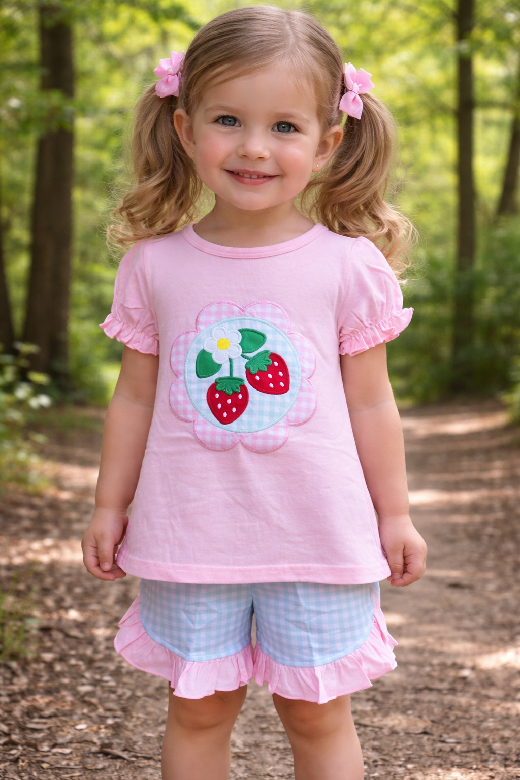 Light Pink Strawberry Girl Set BOYIS