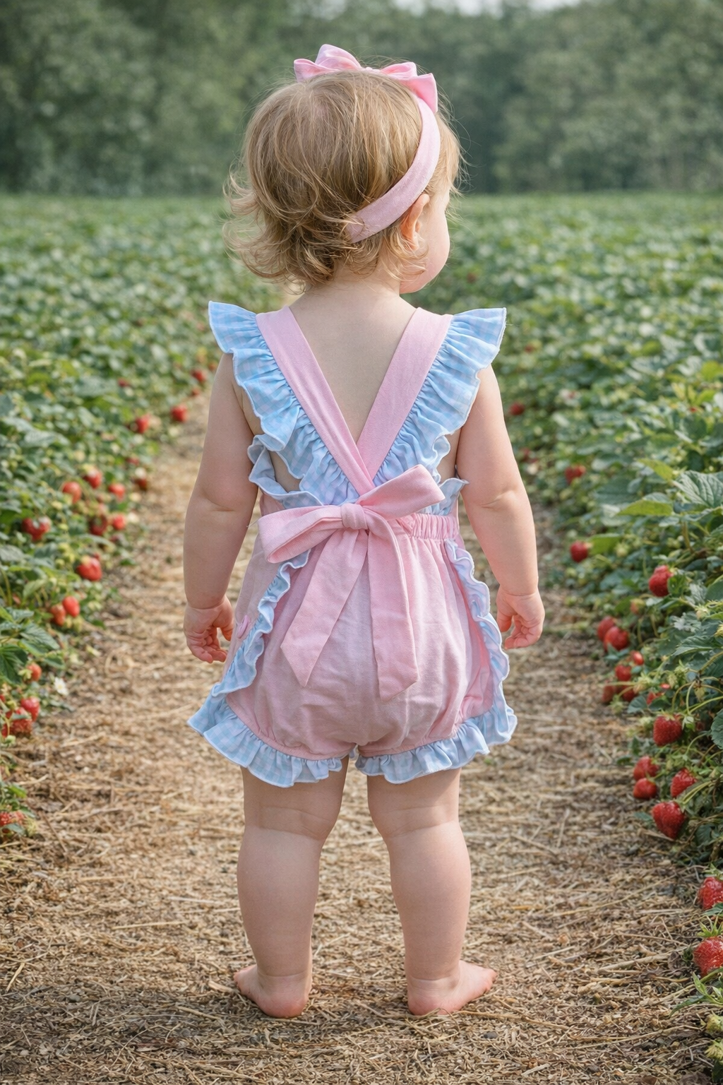 Light Pink Strawberry No Sleeve Bubble BOYIS