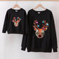 Black Reindeer Sequin Mom and Me Sweater Honeydew
