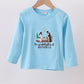 Blue Nativity Embroidery Boy Shirt Honeydew