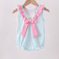 Blue Sailboat Applique Ruffle Bubble Honeydew