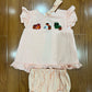 Coastal Halloween Hand French Knot Girl Bow Back Bloomer Set Ambabie