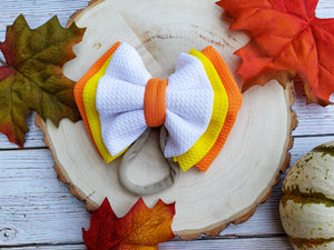 Candy Corn Triple Stacked Bow southernsweetpea