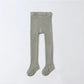 Gray Ribbed Tights Honeydew