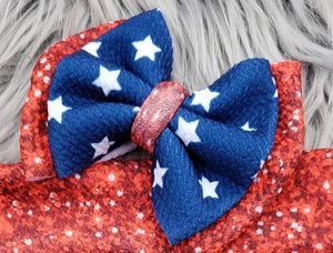Independence Day Double Stacked Bow southernsweetpea