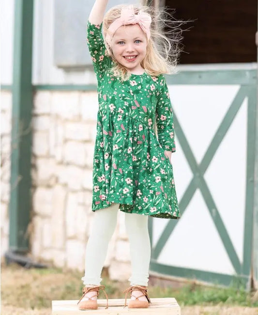 Ivory Footless Ruffle Tights RB