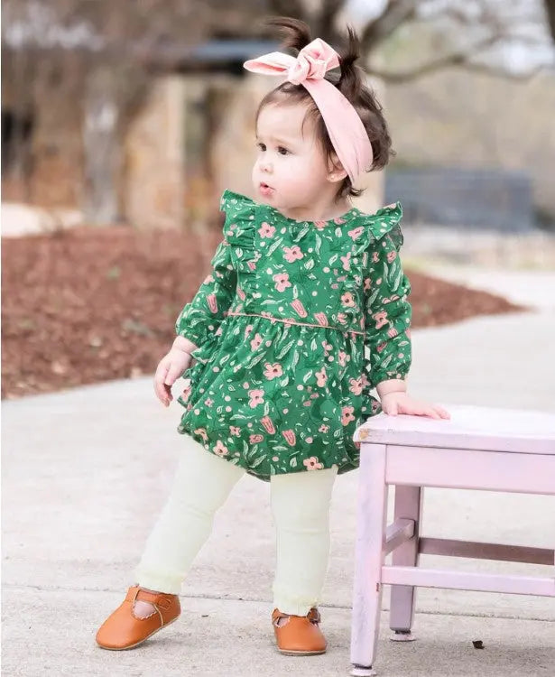 Ivory Footless Ruffle Tights RB