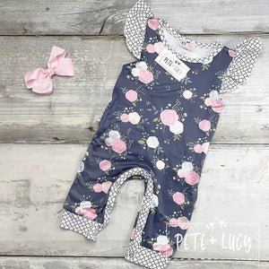 Moody Floral Romper southernsweetpea