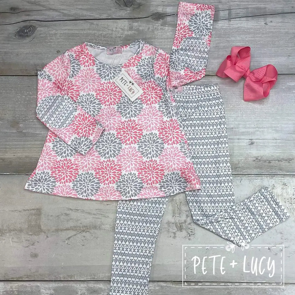 Pink Dahlia Pant Set by Pete and Lucy PL