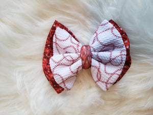 There's no crying in baseball Double Stacked Bow southernsweetpea